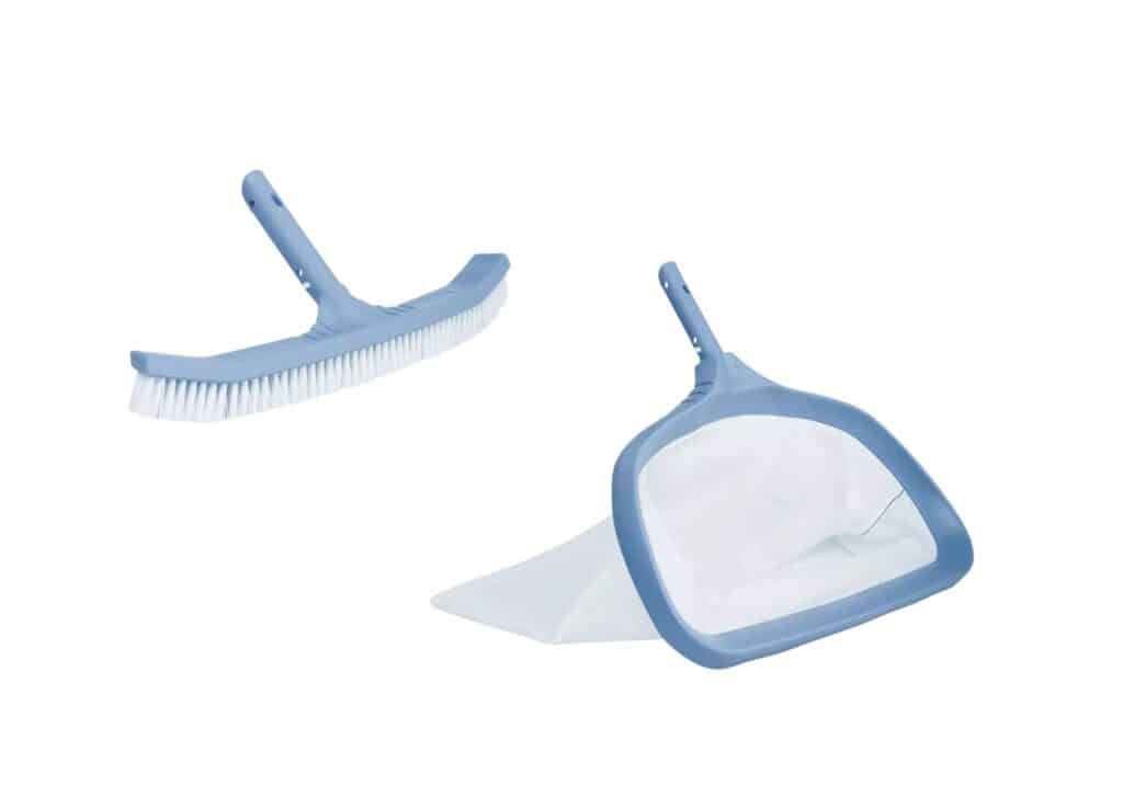 retino e spazzola per la pulizia dell''acqua della piscina fuori terra